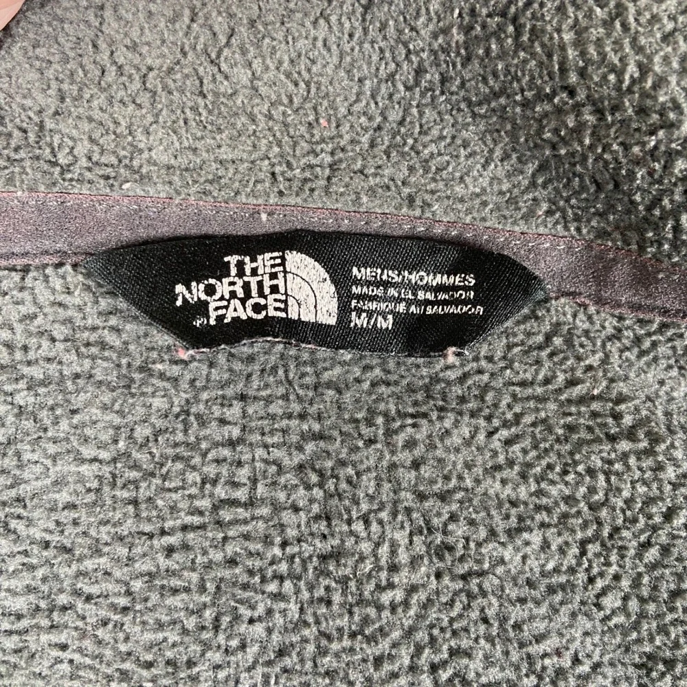 The North Face Fleece Jacket Mens M Gray Full Zip Mock Neck Outdoors TKA 100